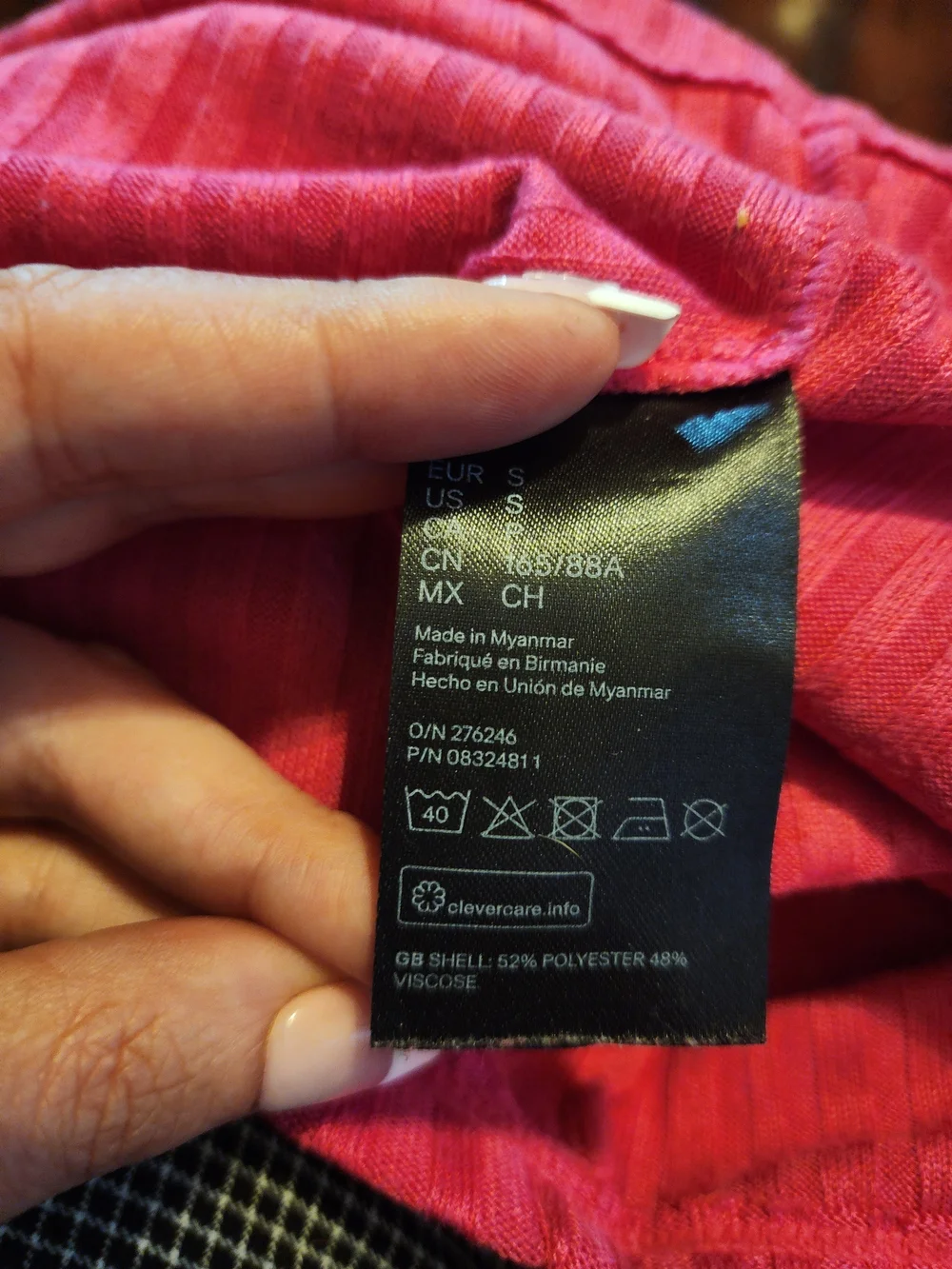 H&M Ribbed Button-Front Tank Top, Size Small - Picture 4 of 4